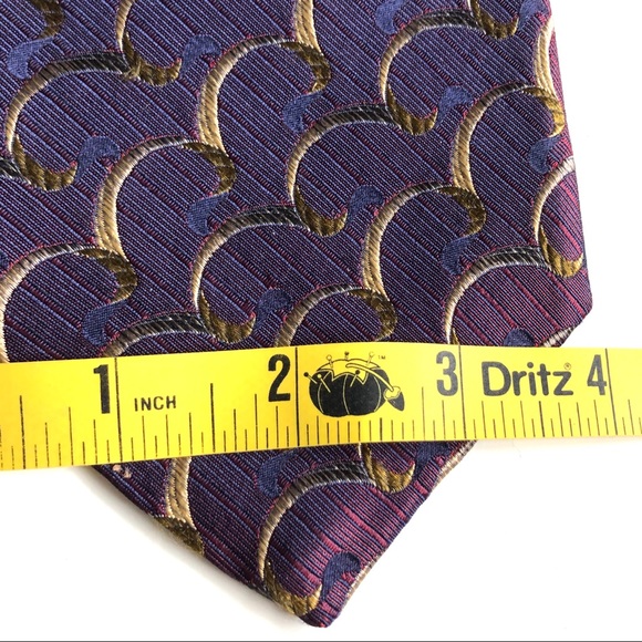 Heavy Silk Talbott/Nordstrom Purple Burgundy Tie - Picture 8 of 9